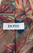 Load image into Gallery viewer, Hugo Boss Mens Multicolor Floral Print Silk Adjustable Four-In-Hand Pointed Tie