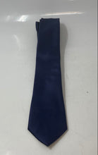 Load image into Gallery viewer, Perry Ellis Mens Dark Blue Keeper Loop Adjustable Formal Pointed Tie
