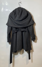 Load image into Gallery viewer, Zara Womens Gray Long Sleeve Full-Zip Collared Overcoat Size Small