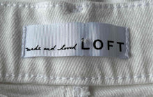 Load image into Gallery viewer, Loft Womens White Denim Light Wash The Slim Straight Leg Jeans Size 27/4