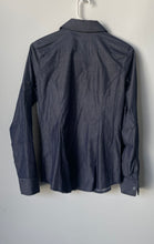 Load image into Gallery viewer, Express Womens Blue Cotton Spread Collar Long Sleeve Button-Up Shirt Size XS