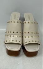 Load image into Gallery viewer, Michael Kors Womens Jagger Cream Leather Studded Block Platform Sandals Sz 8.5M