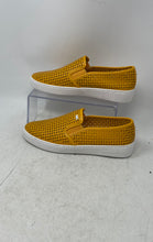 Load image into Gallery viewer, Michael Kors Womens Olivia Yellow Perforated Slip-On Sneaker Shoes Size 8 M
