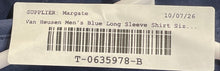 Load image into Gallery viewer, Van Heusen Mens Blue Long Sleeve Never Tuck Button-Up Shirt Size 3XLT With Tag