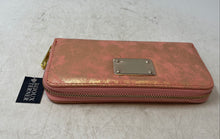 Load image into Gallery viewer, Bijoux Terner Womens Pink Gold Faux Leather Continental Zip-Around Wallet W/ Tag