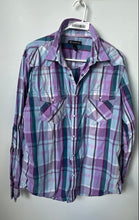 Load image into Gallery viewer, INC International Concepts Mens Blue Plaid Long Sleeve Button-Up Shirt Size XL