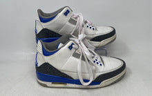 Load image into Gallery viewer, Nike Mens Air Jordan 3 Retro White Gray Blue Sneaker Shoes Size 7 No Insole