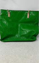 Load image into Gallery viewer, Michael Kors Womens Green Logo Embossed Double Strap Medium Shoulder Bag
