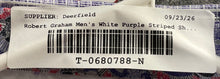 Load image into Gallery viewer, Robert Graham Mens White Purple Printed Classic Fit Button-Up Shirt Size L