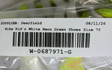 Load image into Gallery viewer, Nike Kids Air Force 1 Low LV8 DV1680-100 White Neon Green Sneakers Shoes Size 7Y