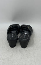 Load image into Gallery viewer, Piccadilly Womens Black Leather Open Toe Wedge Heel Slip-On Slide Sandals Size 5