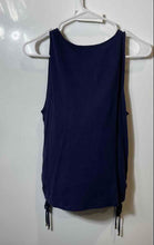 Load image into Gallery viewer, Michael Kors Womens Blue Sleeveless V-Neck Side-Tie Tank Top Size Medium