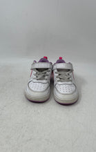 Load image into Gallery viewer, Nike Kids Court Borough 2 BQ5453-111 White Pink Hook & Loop Sneaker Shoes Sz 10C