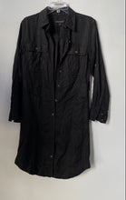 Load image into Gallery viewer, Banana Republic Womens Black Collared Button Front Shirt Dress Size Small