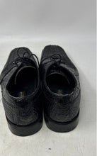 Load image into Gallery viewer, Stacy Adams Mens Black Snake Skin Embossed Leather Derby Dress Shoes Size 10.5M