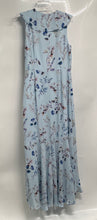 Load image into Gallery viewer, Banana Republic Womens Blue Floral Print Ruffle Sleeveless Maxi Dress Size 8