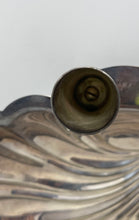 Load image into Gallery viewer, Silver-Tone Shell Shaped Dish Serving Tray With Candle Holders Collectible