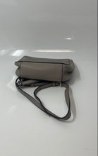 Load image into Gallery viewer, Michael Kors Womens Gray Leather Adjustable Strap Flap Small Crossbody Bag