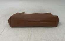 Load image into Gallery viewer, Michael Kors Womens Brown Pebbled Leather Inner Pockets Zip Top Lined Clutch Bag