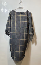 Load image into Gallery viewer, Liz Claiborne Womens Gray Printed 3/4 Sleeve Sheath Dress Size 14