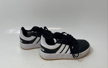 Load image into Gallery viewer, Adidas Baby Girls Hoops 3.0 Black White Lace-Up Low Top Sneakers Shoes Size 11K