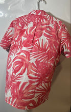 Load image into Gallery viewer, Michael Kors Mens White Red Palm Leaf Print Cotton Button-Up Shirt Size L