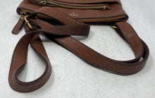 Load image into Gallery viewer, Fossil Womens Brown Leather Outer Pocket Adjustable Strap Crossbody Bag