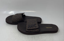 Load image into Gallery viewer, Michael Kors Womens Palmer Brown Monogram Print Slip-On Slide Sandals Size 6 M