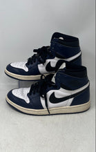 Load image into Gallery viewer, Nike Mens Air Jordan 1 Retro High OG White Blue Black Sneaker Shoes Size 9.5