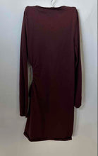 Load image into Gallery viewer, Zara Womens Brown Long Sleeve Round Neck Pullover Ruched Mini Dress Size M