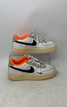 Load image into Gallery viewer, Nike Kids Air Force 1 Low 07 DX3361-100 White Orange Sneaker Shoes Size 4Y