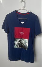 Load image into Gallery viewer, Armani Exchange Mens Navy Blue Red Short Sleeve Pullover T-Shirt Size M