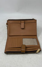 Load image into Gallery viewer, Michael Kors Womens Brown Monogram Jet Set Travel Double Zip Wristlet Wallet