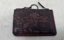 Load image into Gallery viewer, Coach Womens Cherry Red Glitter Inner Pockets Zipper Small Coin Wallet