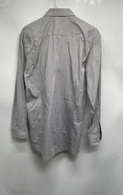 Load image into Gallery viewer, Hugo Boss Mens Gray Black Striped Print Slim-Fit Long Sleeve Dress Shirt Size 16