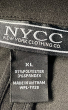 Load image into Gallery viewer, New York Clothing Co. Womens Black Flap Pockets Open Front Cropped Jacket Sz XL
