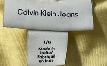 Load image into Gallery viewer, Calvin Klein Mens Yellow Cotton Short Sleeve Crew Neck Pullover T-Shirt Size L