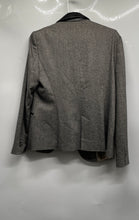 Load image into Gallery viewer, Zara Womens Gray Notch Collar Pockets Long Sleeve Three-Button Blazer Size L