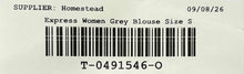 Load image into Gallery viewer, Express Womens Gray Sleeveless Round Neck Regular Fit Tunic Blouse Top Size S