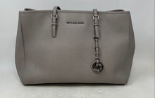 Load image into Gallery viewer, Michael Kors Womens Gray Inner Pockets Double Handle Shoulder Handbag
