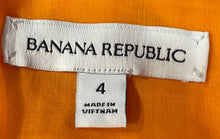 Load image into Gallery viewer, Banana Republic Womens Orange Short Sleeve Deep V-Neck Back Zipper Maxi Dress 4
