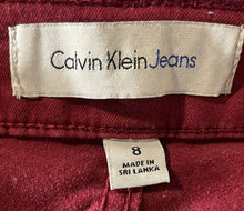 Load image into Gallery viewer, Calvin Klein Womens Red Denim Medium Wash Regular Fit Skinny Leg Jeans Size 8