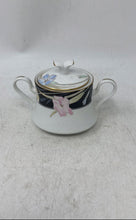 Load image into Gallery viewer, Mikasa Charisma Black L9050 Multicolor Floral Two Handles Sugar Bowl