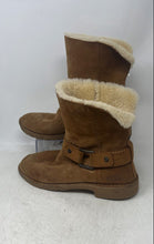 Load image into Gallery viewer, UGG Womens Cedric Brown Suede Round Toe Mid-Calf Biker Boots Size 9.5