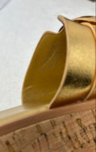Load image into Gallery viewer, Franco Sarto Womens Hoda Gold Open Toe Slip-On Platform Slide Sandals Size 8M