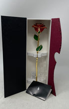 Load image into Gallery viewer, Home Decor Gilded Red Rose Keepsake Gold-Tone Trim With Gift Box