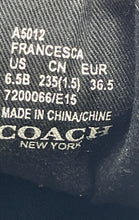 Load image into Gallery viewer, Coach Womens Francesca A5012 Black White Monogram Lace-Up Sneaker Shoes Sz 6.5 B