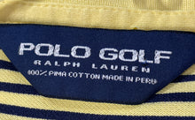 Load image into Gallery viewer, Polo Golf Ralph Lauren Mens Yellow Blue Striped Pima Cotton Polo Shirt Size M