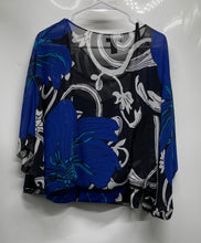 Load image into Gallery viewer, Alfani Womens Multicolor Floral 3/4 Dolman Sleeve Round Neck Blouse Top Size M