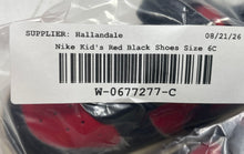 Load image into Gallery viewer, Nike Kids Court Borough Low Recraft Red Black Hook & Loop Sneaker Shoes Size 6C
